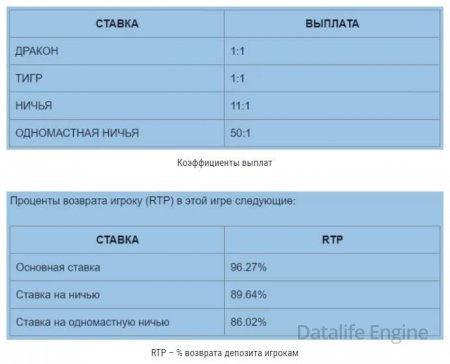 ставки в dragon tiger