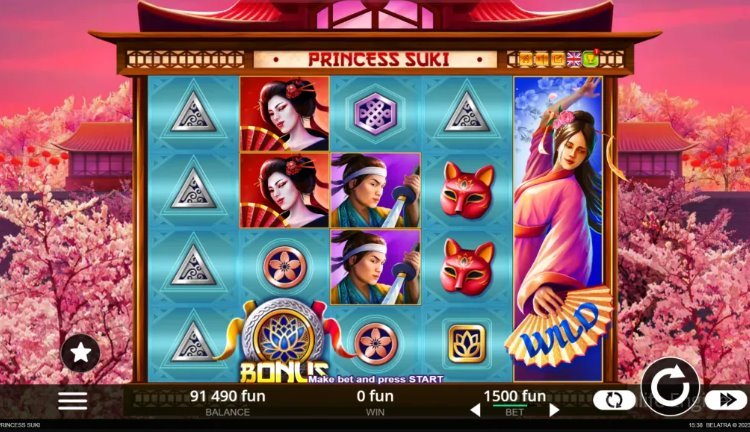 Слот Princess Suki от Belatra Games Gameplay