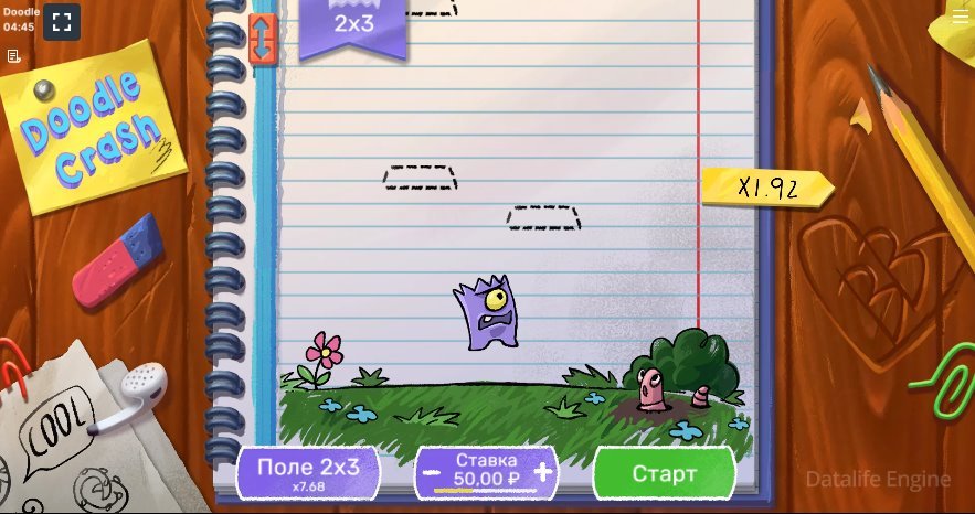 Игра Doodle crash - Обзор азартной краш игры